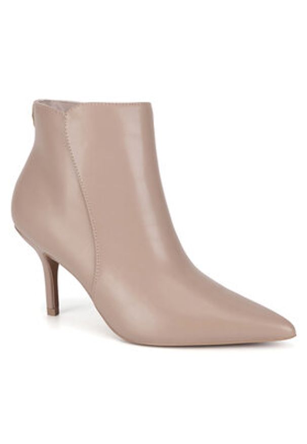 Nine West Botki WFA2784-1 Beżowy. Kolor: beżowy. Materiał: materiał