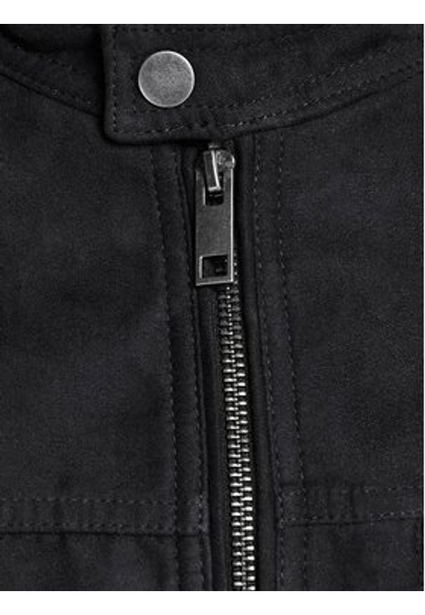 Jack & Jones Kurtka z imitacji skóry Rocky 12147218 Czarny Regular Fit. Kolor: czarny. Materiał: skóra
