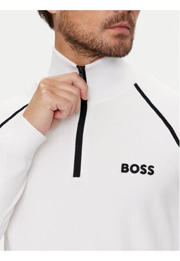 BOSS - Boss Sweter Hydro-X 50519377 Biały Regular Fit. Kolor: biały. Materiał: bawełna