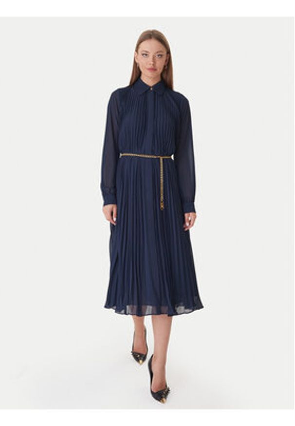 MICHAEL Michael Kors Sukienka koszulowa MF5838A7R3 Granatowy Regular Fit. Kolor: niebieski. Materiał: syntetyk. Typ sukienki: koszulowe