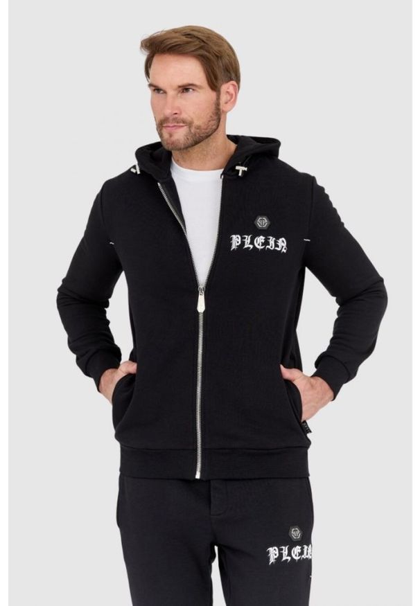 Philipp Plein - PHILIPP PLEIN Czarny dres męski z gotyckim logo, Rozmiar XXL. Kolor: czarny. Materiał: dresówka