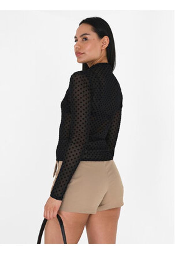 Brave Soul Bluzka LLT-225MINNIE Czarny Straight Fit. Kolor: czarny. Materiał: syntetyk