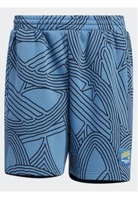 Adidas - adidas Szorty sportowe Original Athletic Club Allover Print HI2969 Niebieski Regular Fit. Kolor: niebieski. Materiał: bawełna, syntetyk. Wzór: nadruk. Styl: sportowy