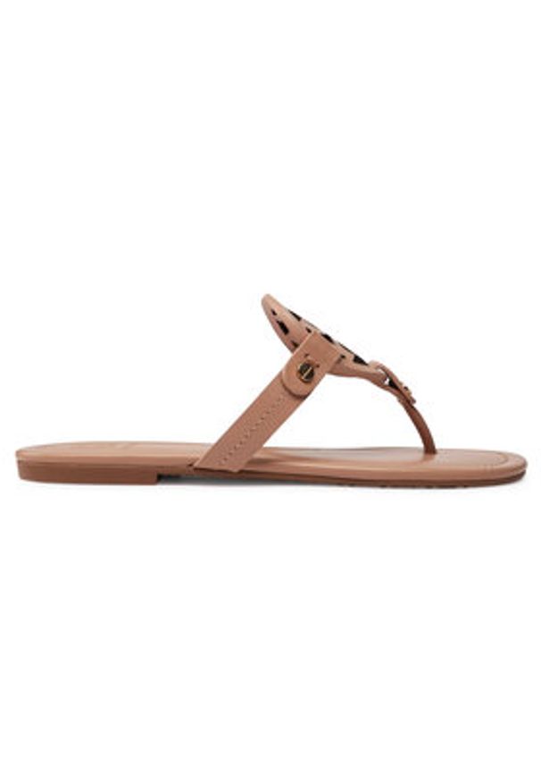 Tory Burch Japonki Miller 21168647 Beżowy. Kolor: beżowy. Materiał: skóra