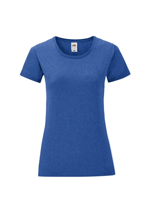 FRUIT OF THE LOOM - Koszulka Damska Iconic Heather T-shirt. Kolor: niebieski. Sport: turystyka piesza