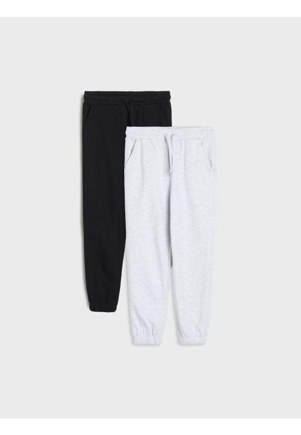 Sinsay - Spodnie dresowe jogger 2 pack - wielobarwny. Materiał: dresówka