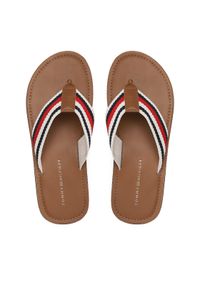 TOMMY HILFIGER - Tommy Hilfiger Japonki Leather Beach Sandal FM0FM04548 Kolorowy. Materiał: materiał. Wzór: kolorowy