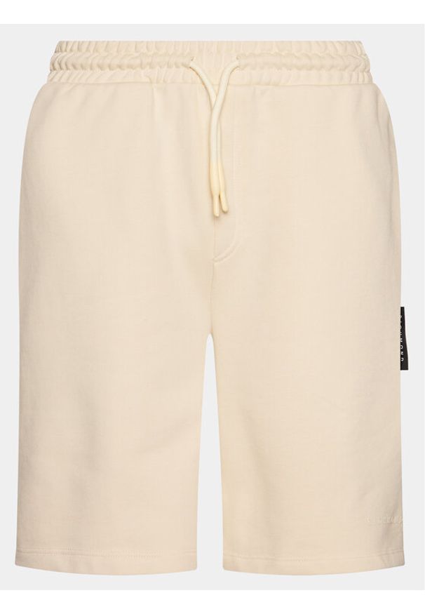 Richmond X Szorty sportowe Ceylan UMP24007BE Beżowy Regular Fit. Kolor: beżowy. Materiał: bawełna. Styl: sportowy