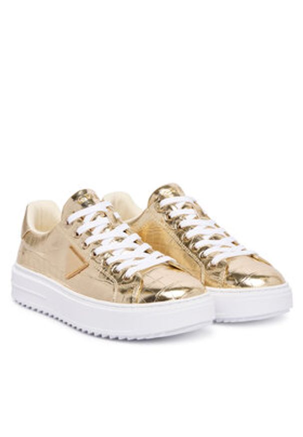 Guess Sneakersy FLFD15 PEL12 Złoty. Kolor: złoty. Materiał: skóra