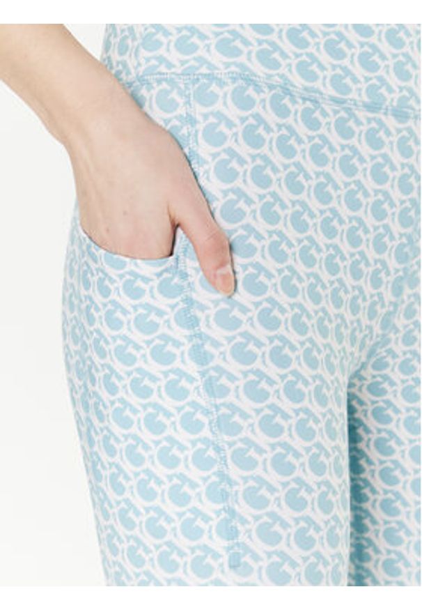 Guess Legginsy V3GB02 MC03W Błękitny Slim Fit. Kolor: niebieski. Materiał: syntetyk
