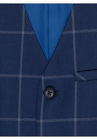 Pako Lorente - PAKO LORENTE – Granatowa kamizelka w jasną kratę. Okazja: na ślub cywilny, na wesele. Kolor: niebieski #3