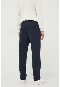 Armani Exchange spodnie męskie kolor granatowy proste. Kolor: niebieski. Materiał: tkanina, bawełna #3