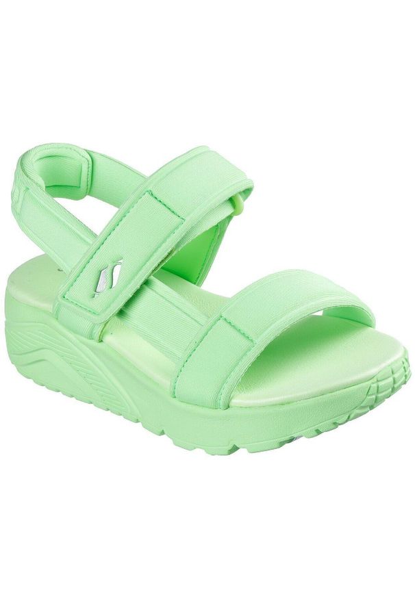 skechers - Sandały Skechers Uno Lite Sandal-sunn, Dzieci. Kolor: zielony. Materiał: syntetyk, materiał
