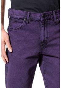 Wrangler - SPODENKI MĘSKIE WRANGLER DENIM SHORT PURPLE POP W14CRJ202 112126625. Materiał: denim. Wzór: jednolity #7