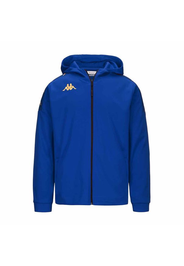Kurtka z dresu Kappa Grevolo. Kolor: niebieski. Materiał: dresówka. Sport: fitness, piłka nożna