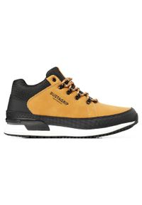 Skórzane buty męskie sneakersy żółte Cruiser Bustagrip. Kolor: żółty. Materiał: skóra #1