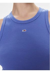 Tommy Jeans Sukienka letnia Essential DW0DW17406 Niebieski Slim Fit. Kolor: niebieski. Materiał: bawełna. Sezon: lato