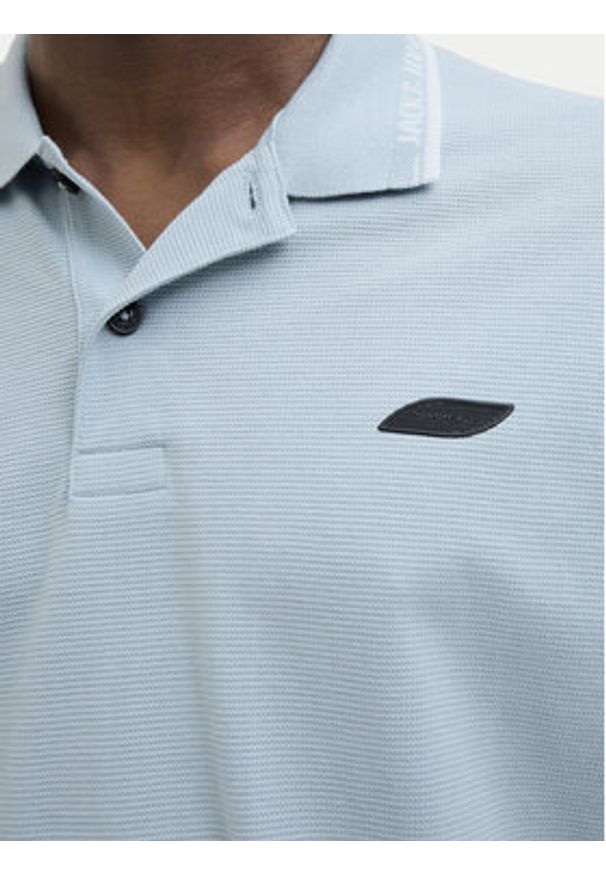 Jack & Jones - Jack&Jones Polo Pacer 12273303 Błękitny Regular Fit. Typ kołnierza: polo. Kolor: niebieski. Materiał: bawełna