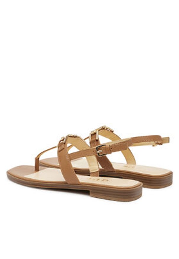 Guess Sandały FLJREL LEA21 Brązowy. Kolor: brązowy. Materiał: skóra