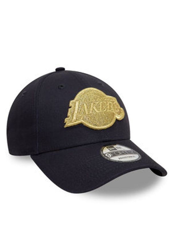 New Era Czapka z daszkiem LA Lakers Metallic 9FORTY 60595197 Granatowy. Kolor: niebieski. Materiał: materiał, bawełna