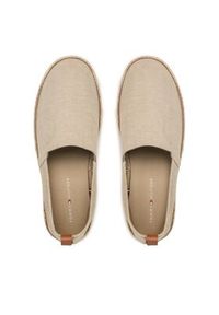 TOMMY HILFIGER - Tommy Hilfiger Espadryle Th Espadrille Core Chambray FM0FM04451 Beżowy. Kolor: beżowy. Materiał: materiał #3