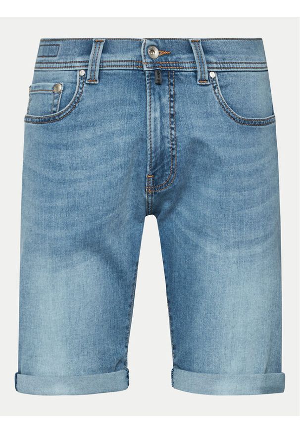 Pierre Cardin Szorty jeansowe 34520/000/8128 Niebieski Modern Fit. Kolor: niebieski. Materiał: bawełna