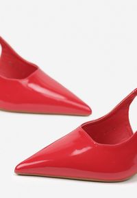 Renee - Czerwone Sandały Lakierowane na Szpilce Vices Typu Slingback Tilazea. Zapięcie: sprzączka. Kolor: czerwony. Materiał: lakier. Obcas: na szpilce. Styl: wizytowy, elegancki #3