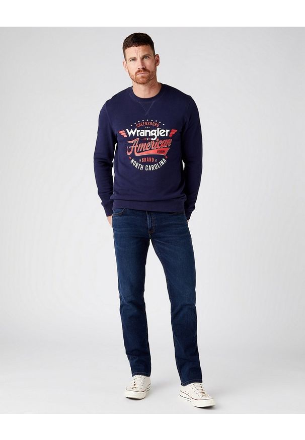 Wrangler - WRANGLER GREENSBORO MĘSKIE SPODNIE JEANSOWE BASALT BLUE W15QLR208 112145832