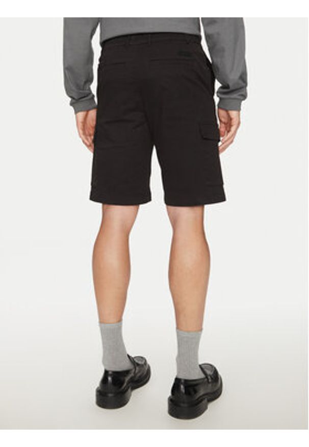 Calvin Klein Szorty materiałowe Modern Twill K10K114067 Czarny Regular Fit. Kolor: czarny. Materiał: bawełna