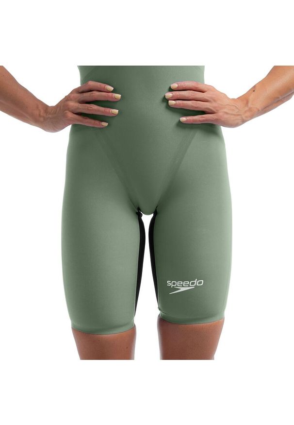 Strój kąpielowy startowy damski Speedo Lzr Valor 2.0 Openback. Kolor: wielokolorowy, zielony, czarny