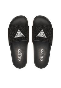 Guess Klapki E6GZ16 BB00F Czarny. Kolor: czarny. Materiał: materiał #3