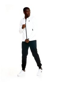 LEONE 1947 APPAREL - Męska bluza Leone z pełnym zamkiem Soft Basic. Kolor: biały. Materiał: tkanina. Sport: fitness
