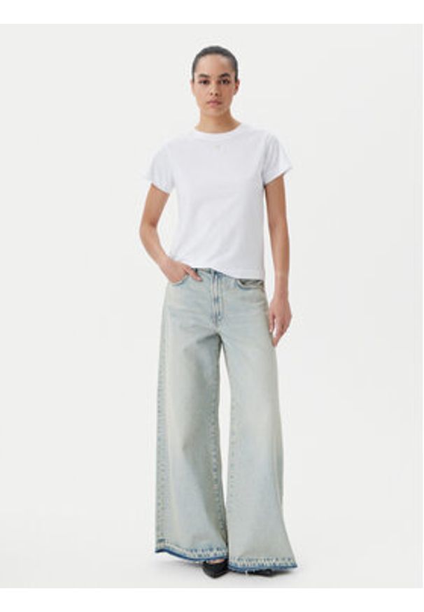 Pinko - PINKO T-Shirt Bussolotto 100373 A2OG Biały Regular Fit. Kolor: biały. Materiał: bawełna