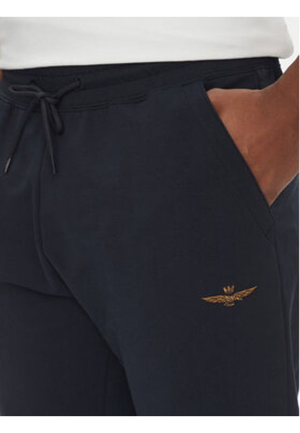 Aeronautica Militare Dres 251TF086F459 Granatowy Regular Fit. Kolor: niebieski. Materiał: bawełna