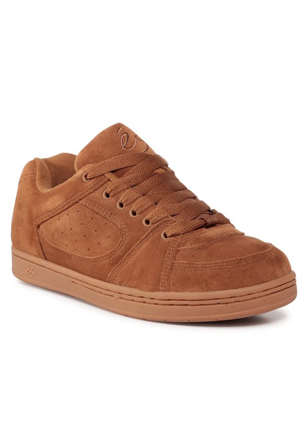 Sneakersy Es Accel Og 5101000139212 Brown/Gum. Kolor: brązowy. Materiał: zamsz, skóra