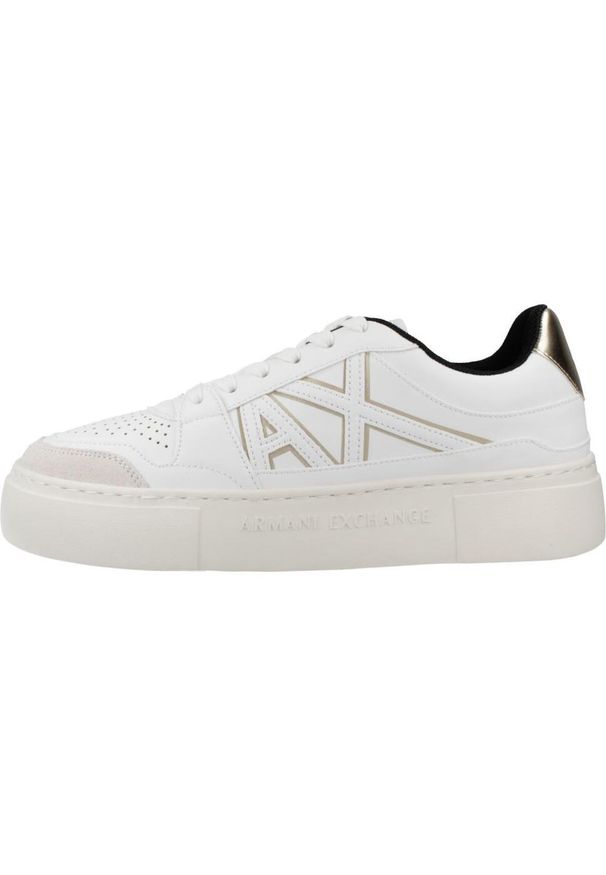 Armani Exchange - Kapcie ARMANI EXCHANGE XDX147 XV830 Biały. Kolor: biały. Materiał: syntetyk, tkanina, skóra. Styl: sportowy