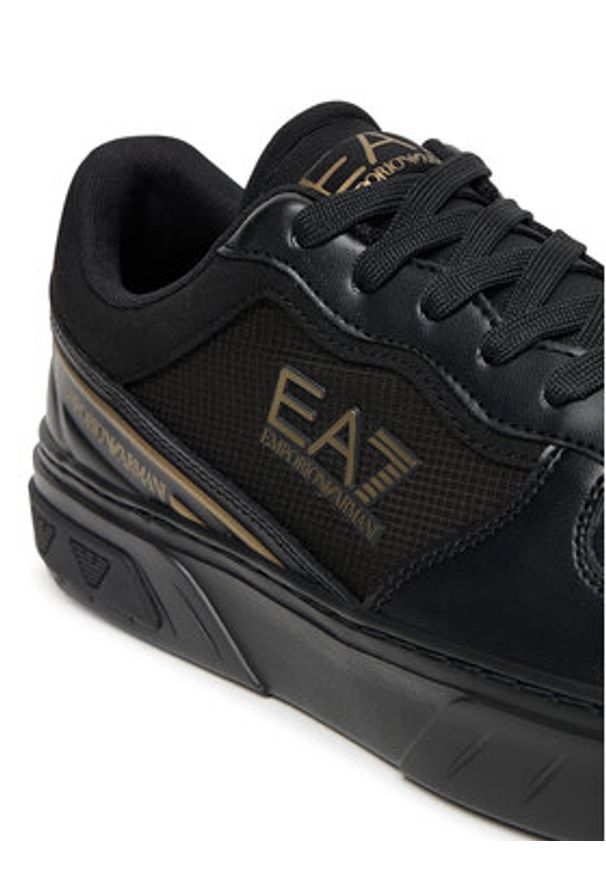 EA7 Emporio Armani Sneakersy 7X000338 AF18614 MZ177 Czarny. Kolor: czarny. Materiał: skóra