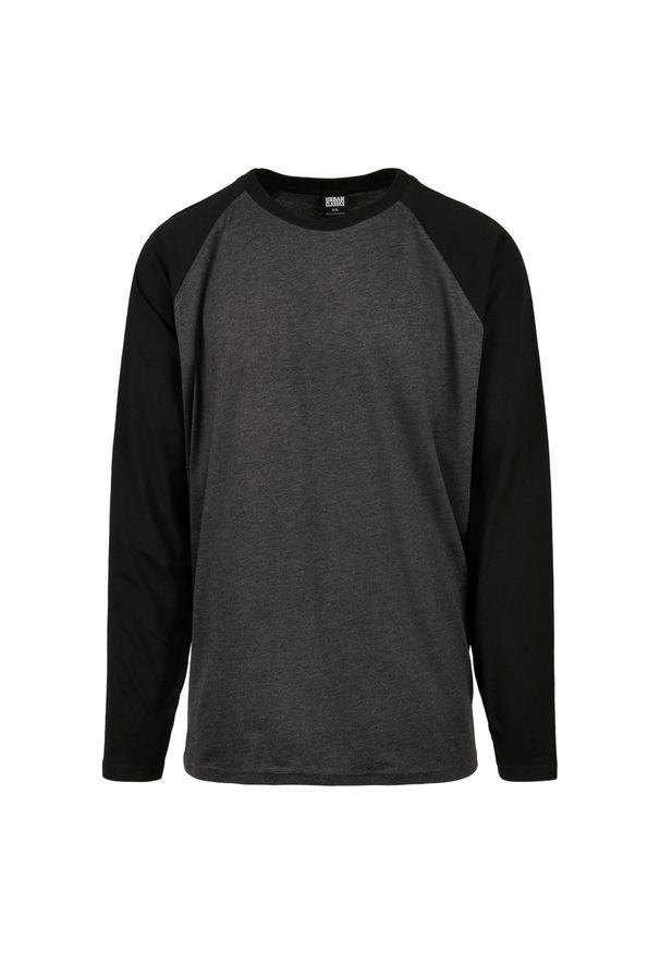 Urban Classics - Męska Koszulka Z Kontrastowymi Rękawami Raglan. Kolor: wielokolorowy, szary, czarny, brązowy. Długość rękawa: raglanowy rękaw