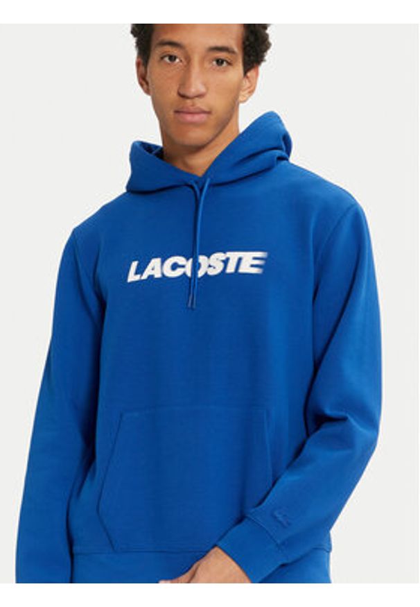 Lacoste Bluza SH2860 Niebieski Regular Fit. Kolor: niebieski. Materiał: bawełna, syntetyk
