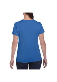 GILDAN - Damska Koszulka T-shirt Krótki Rękaw Top. Kolor: niebieski. Długość rękawa: krótki rękaw. Długość: krótkie