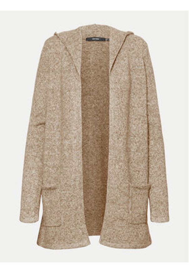 Vero Moda Kardigan Doffy 10235948 Beżowy Relaxed Fit. Kolor: beżowy. Materiał: syntetyk