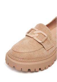 DeeZee Loafersy LE601-5 Beżowy. Kolor: beżowy. Materiał: materiał