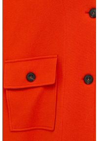 Pinko poncho wełniane kolor pomarańczowy przejściowy oversize. Kolor: pomarańczowy. Materiał: wełna. Wzór: gładki #5