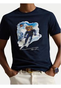 Polo Ralph Lauren T-Shirt 710P07343002 Granatowy Regular Fit. Typ kołnierza: polo. Kolor: niebieski. Materiał: bawełna #5
