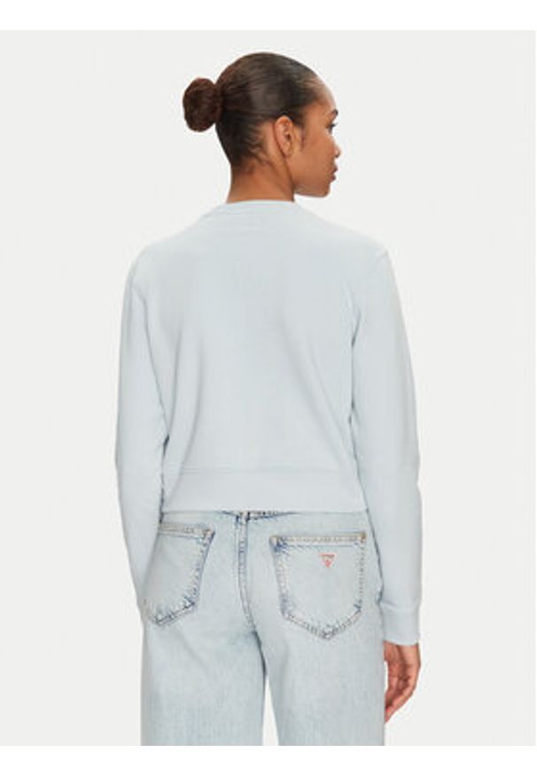 Guess Jeans Bluza W5GQ20 K68I4 Błękitny Regular Fit. Kolor: niebieski. Materiał: bawełna