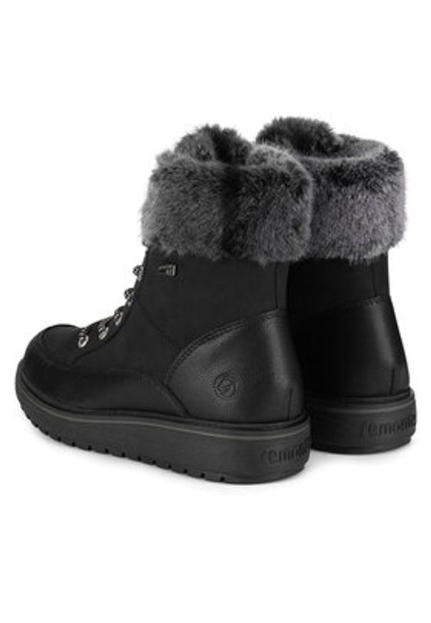 Remonte Botki D0U78-03 Czarny. Kolor: czarny. Materiał: skóra