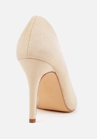 Born2be - Beżowe Szpilki Endosyne. Okazja: do pracy, na co dzień, na spotkanie biznesowe. Kolor: beżowy. Materiał: jeans, zamsz. Obcas: na szpilce. Styl: elegancki, biznesowy, klasyczny, casual #4