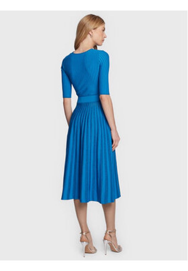 Pinko Sukienka codzienna Bitter 100413 A0L0 Niebieski Slim Fit. Okazja: na co dzień. Kolor: niebieski. Materiał: syntetyk. Typ sukienki: proste. Styl: casual