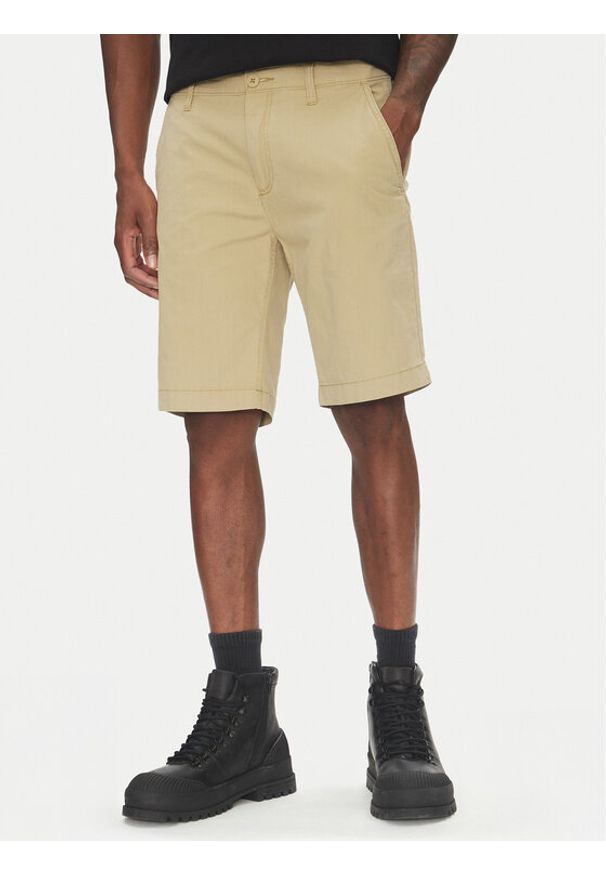 Timberland Szorty materiałowe TB0A5U2K Beżowy Regular Fit. Kolor: beżowy. Materiał: bawełna