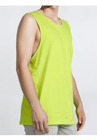 Sinsay - Bawełniany tank top - zielony. Kolor: zielony. Materiał: bawełna